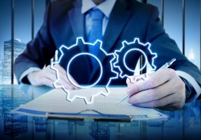 Business Achievement Progress Develpoment Cogwheel Concept